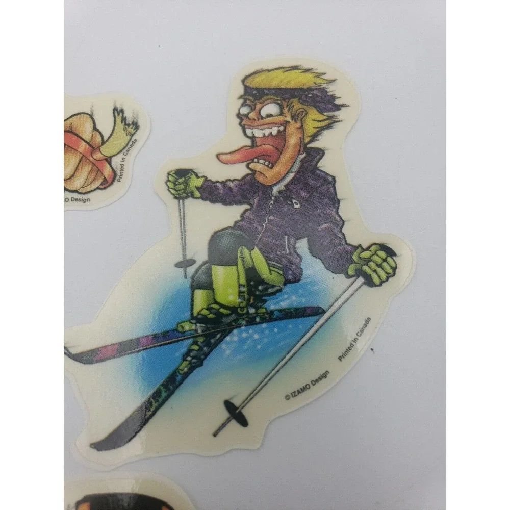 90s y2k Vintage Izamo skateboard Sports Vending Machine Stickers Set Of 7